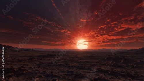 sunset over the mountains