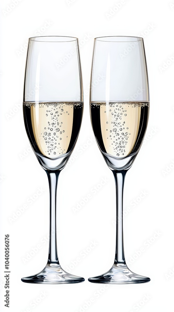 Elegant champagne flutes filled with sparkling drink, perfect for celebrations and special occasions. Elegant champagne flutes filled with sparkling drink, perfect for celebrations and special occasions.
