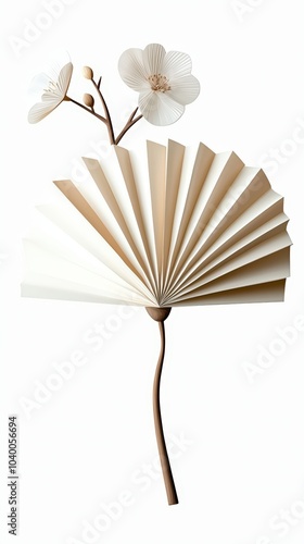 Wallpaper Mural Elegant fan design featuring soft petals and a unique folding structure, perfect for decoration and art inspiration. Torontodigital.ca