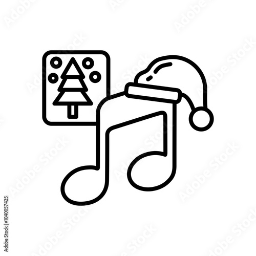 Carol Outline Icon, Vector illustration
