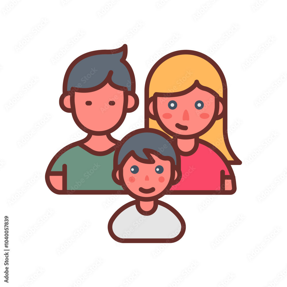 Family Filled Icons , Vector illustration Family Filled Icons , Vector illustration