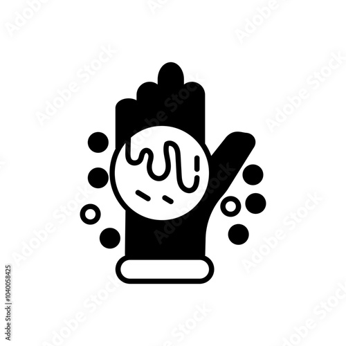 Snow Ball Glyph Icon, Vector illustration