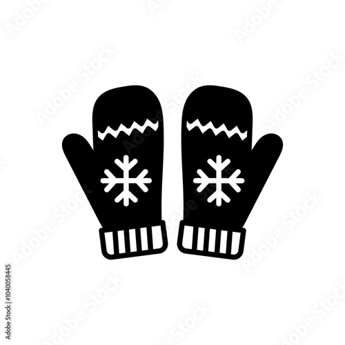 Gloves Glyph Icon, Vector illustration