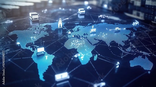 Global Network with Transportation and Digital Elements