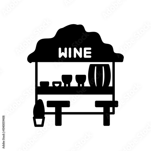 Mulled Wine Glyph Icon, Vector illustration