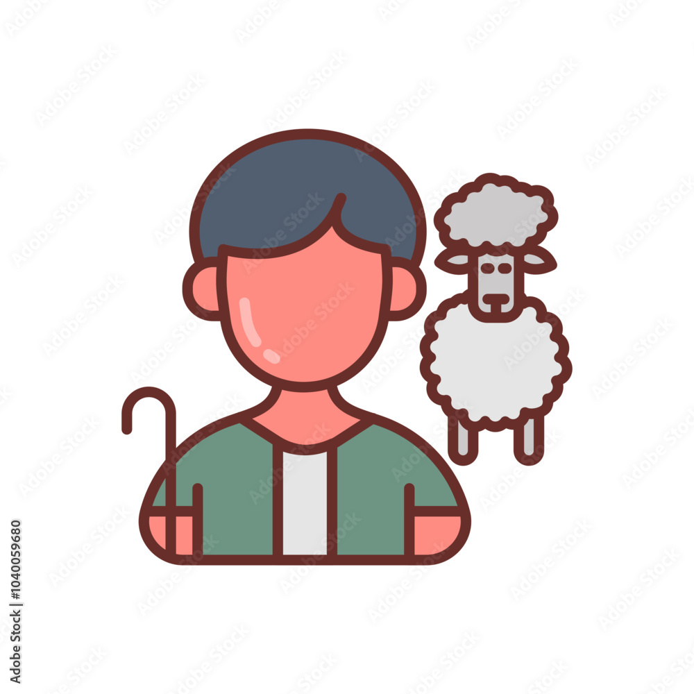 Shepherd Filled Icons , Vector illustration Shepherd Filled Icons , Vector illustration