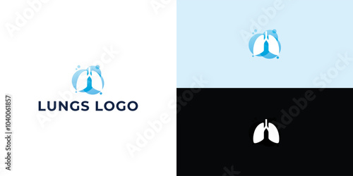 Lungs logo.  lungs  care logo designs for medical service and consult