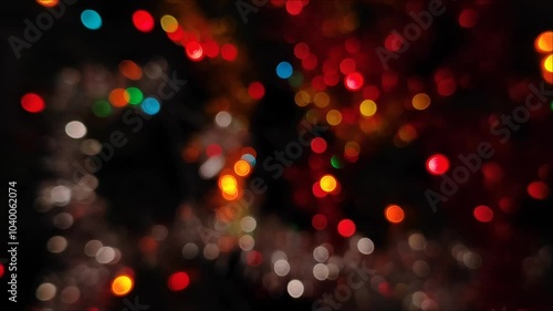 Christmas color lights bokeh abstract background