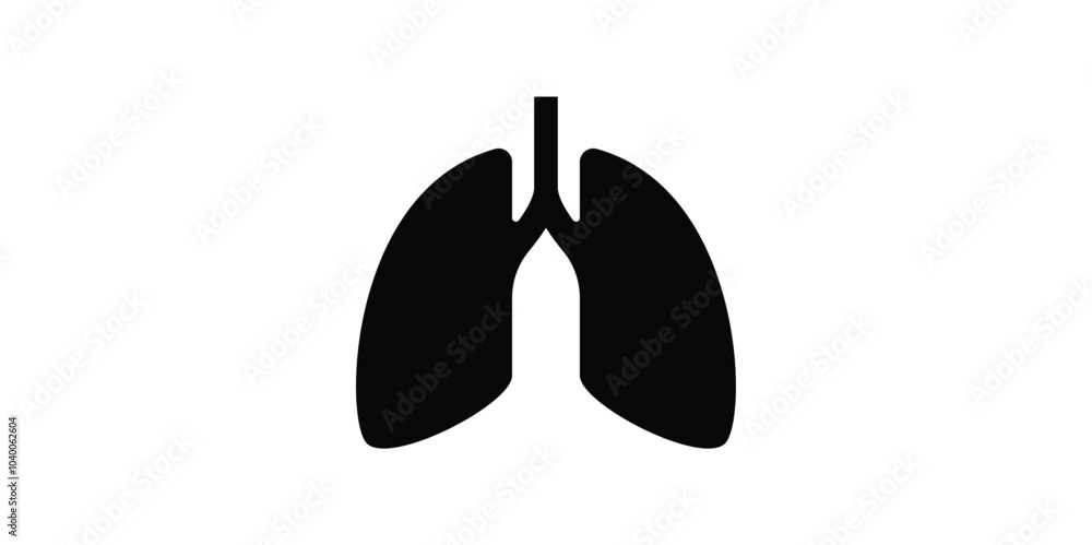 Lungs simple vector icon design for medical human health. Lungs simple vector icon design for medical human health.