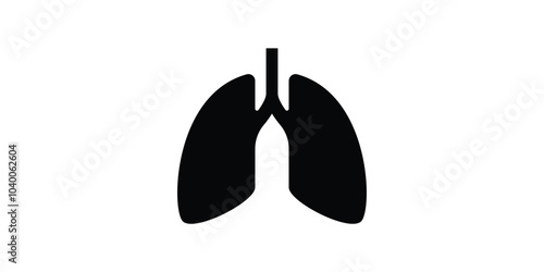 Lungs simple vector icon design for medical human health.