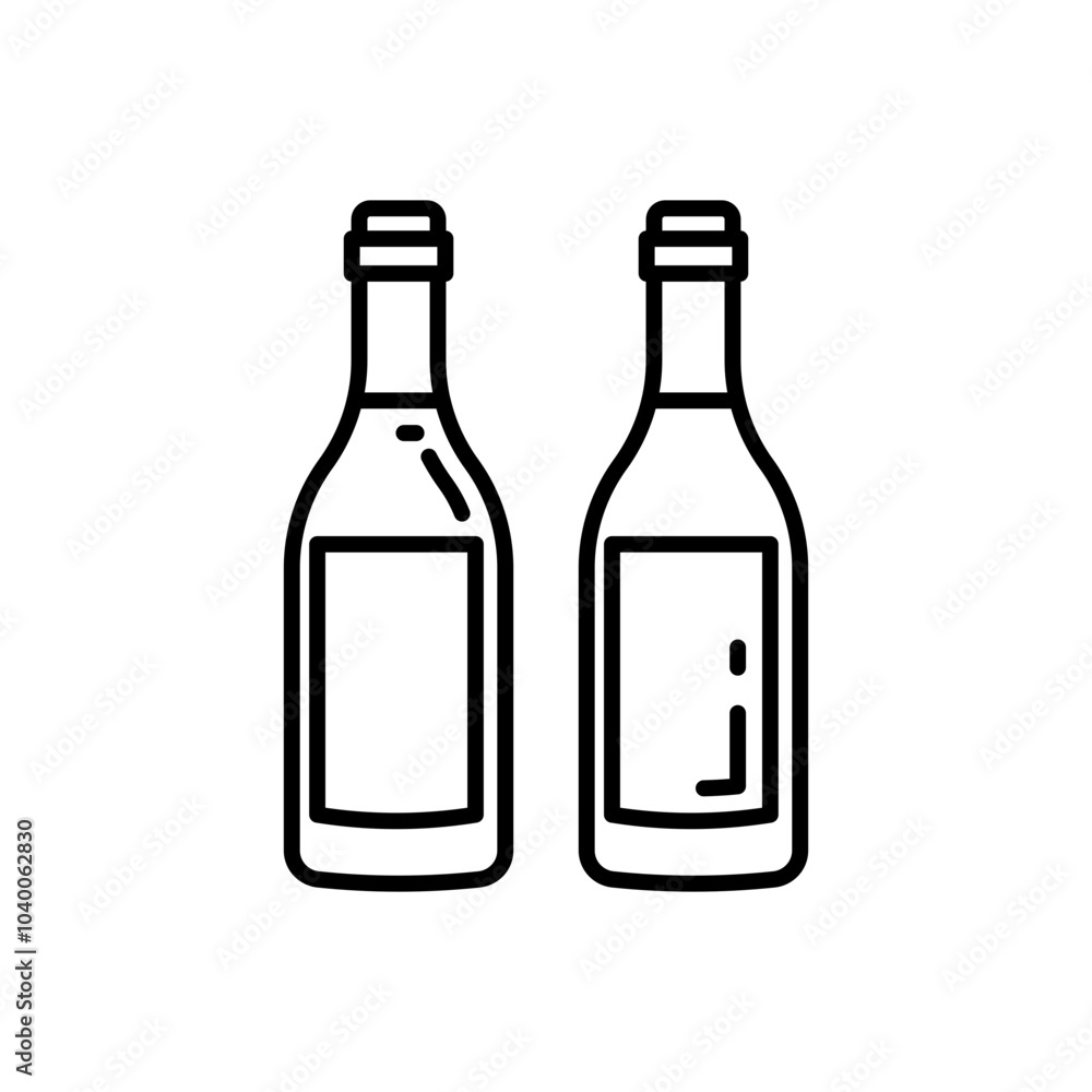Wine Outline Icon, Vector illustration Wine Outline Icon, Vector illustration
