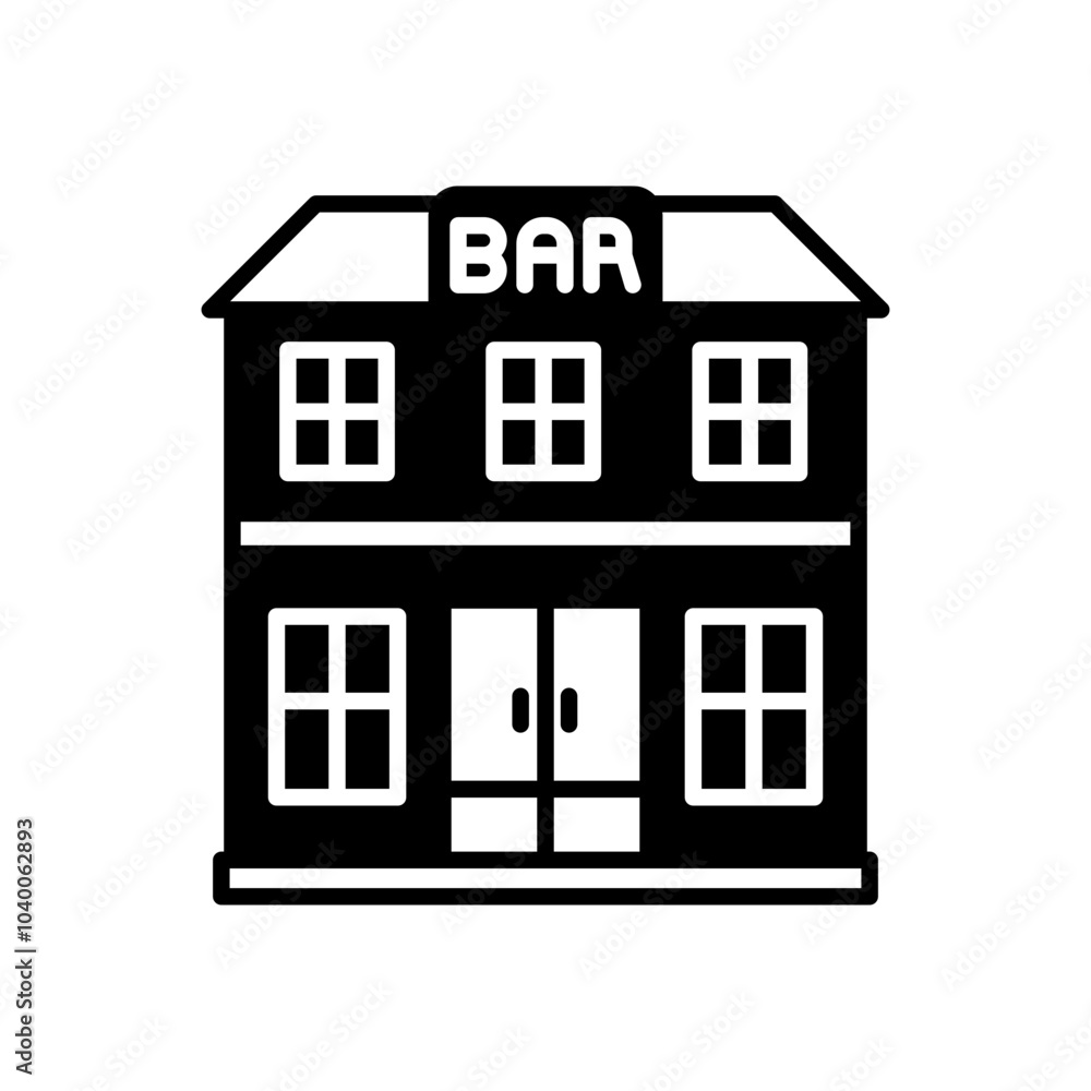 Bar Glyph Icon, Vector illustration Bar Glyph Icon, Vector illustration