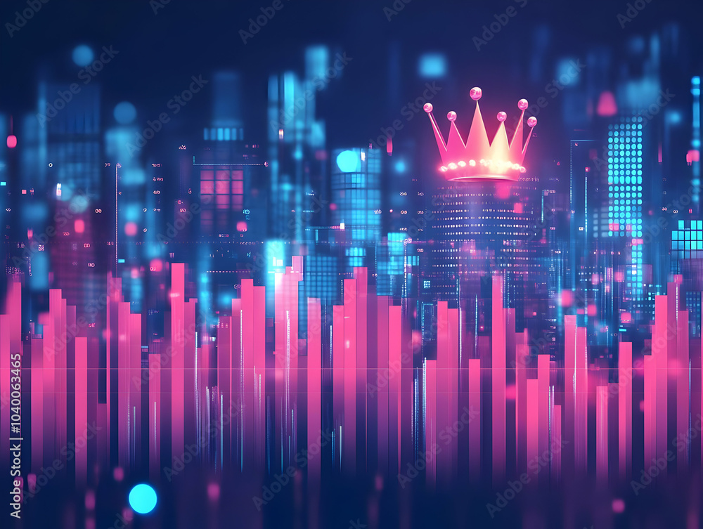 Flat Bokeh Digital Art Leadership Crown Financial Charts Concept Vibrant Background Glowing Crown Detailed Charts Authoritative Leadership Financial Planning Corporate Ads Copy Space Vector Illustrati Flat Bokeh Digital Art Leadership Crown Financial Charts Concept Vibrant Background Glowing Crown Detailed Charts Authoritative Leadership Financial Planning Corporate Ads Copy Space Vector Illustrati
