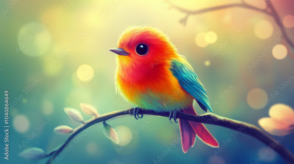 A colorful cartoon picture of a bird. This image can be used for teaching children. A colorful cartoon picture of a bird. This image can be used for teaching children.