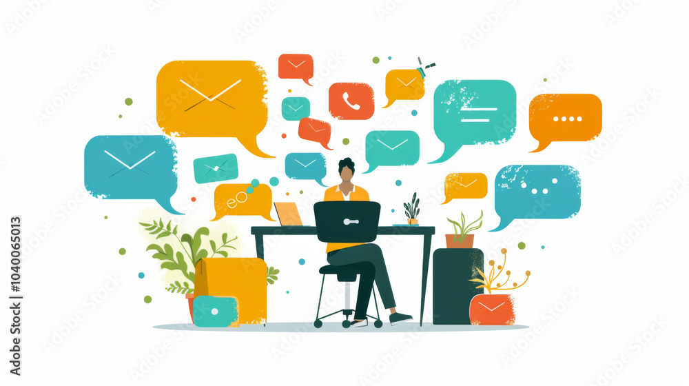 Crafting effective email messages for business success in speech bubble Crafting effective email messages for business success in speech bubble