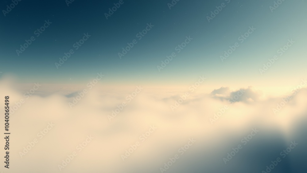 Fototapeta premium Above the clouds, a serene view.