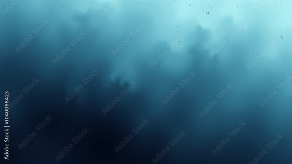 Fototapeta premium Mysterious underwater scene with blue hues.