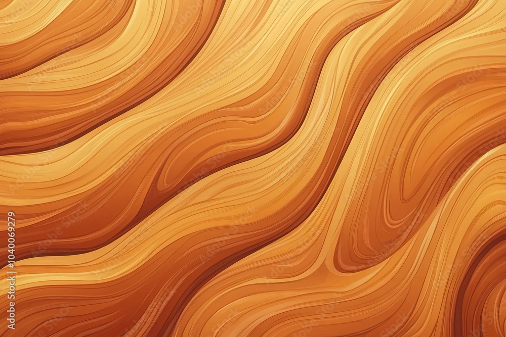 Cartoon Style Wooden Texture with Smooth Wavy Grain Patterns and Warm Earthy Tones for Backgrounds and Illustrations Cartoon Style Wooden Texture with Smooth Wavy Grain Patterns and Warm Earthy Tones for Backgrounds and Illustrations