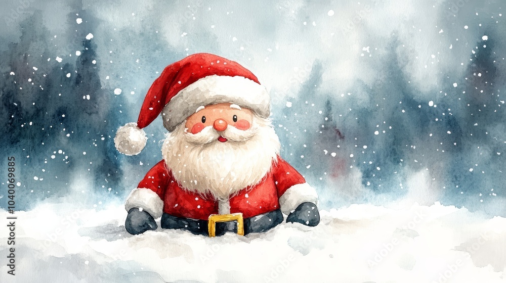 Cheerful Claus Playing in Snow at the North Pole Cheerful Claus Playing in Snow at the North Pole