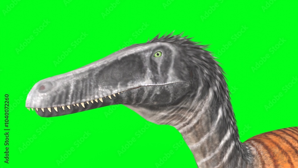 Obraz premium austroraptor with green background