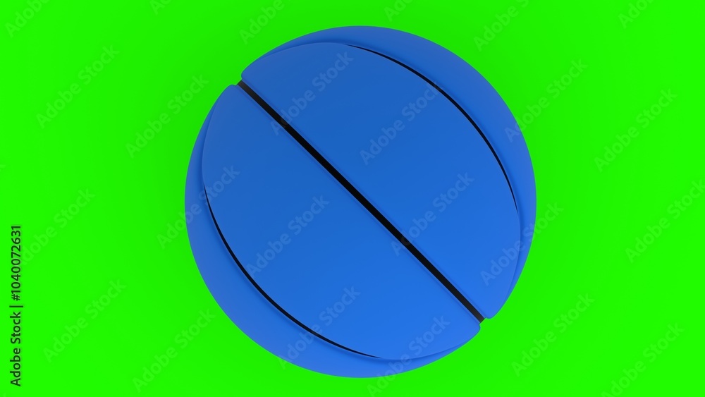 Naklejka premium Basketball with green background