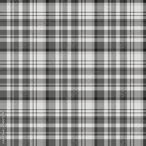 Seamless pattern in magical gray and black colors for plaid, fabric, textile, clothes, tablecloth and other things. Vector image.