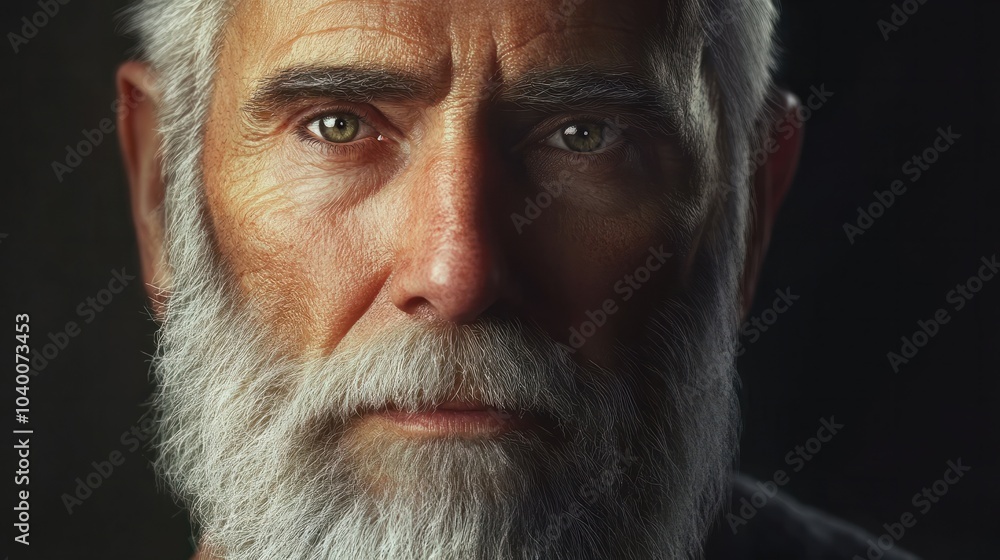 Relaxed self-assured senior man with beard Relaxed self-assured senior man with beard