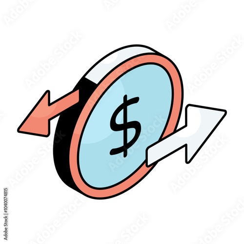 An icon design of dollar 