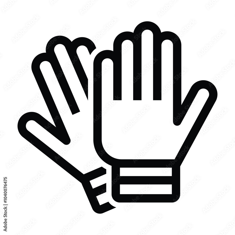 Warm Winter Gloves Icon for Cold Weather Use Warm Winter Gloves Icon for Cold Weather Use