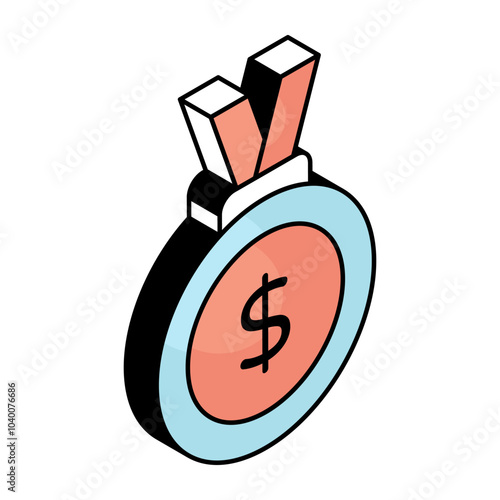 An icon design of dollar 