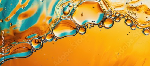 Top view of machine oil on a colorful background with a copy space image photo