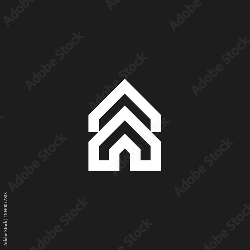 simple minimalist, house, architect drafter house designer bold line vector illustration
