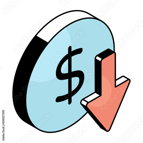 An icon design of dollar 