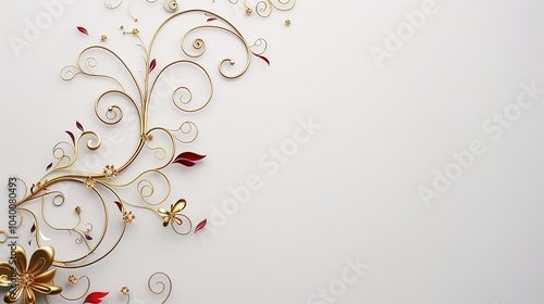 Simple and beautiful design on a white background - an elegant and minimalistic creation. This charming design on a pure white backdrop exudes simplicity and grace, captivating the eye with its clean 