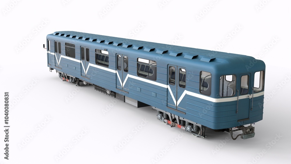 Metro Car Train with white background Metro Car Train with white background