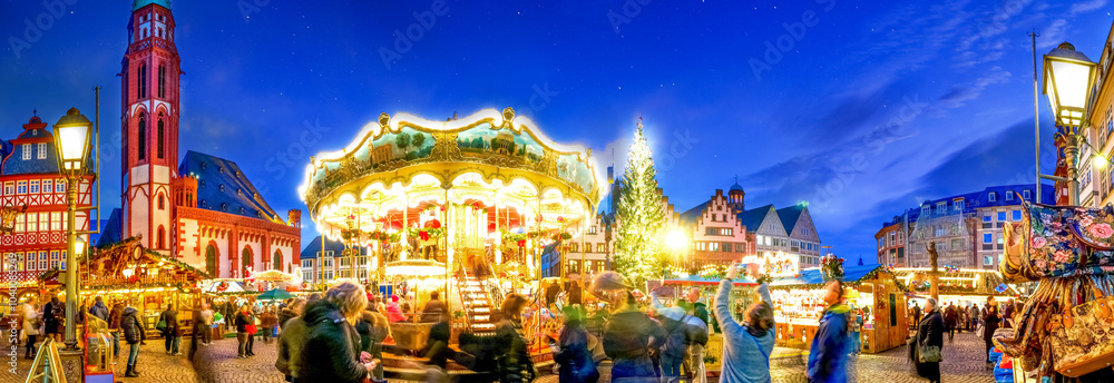 Fototapeta premium Weihnachtsmarkt, Frankfurt am Main, Germany 