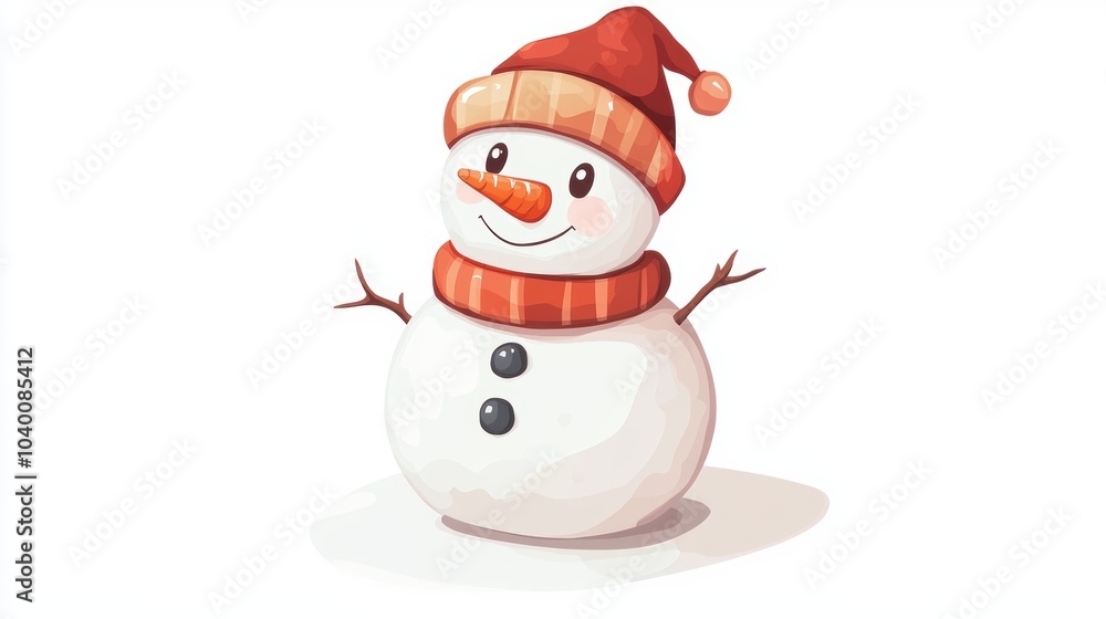 Cute snowman. Winter holiday theme. Cute snowman. Winter holiday theme.