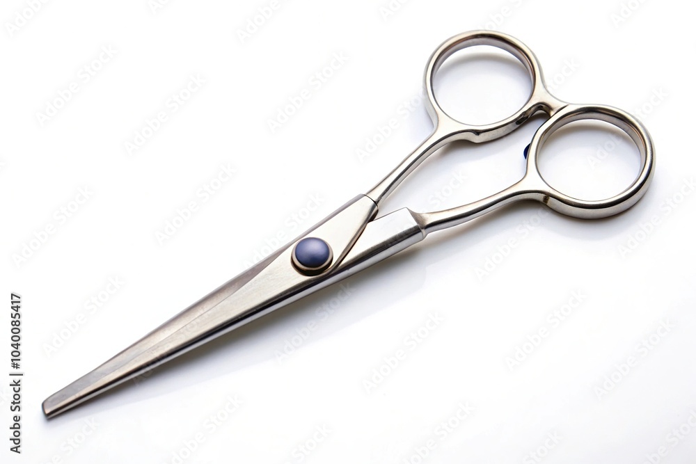 Metal hairdressing scissors on white background Metal hairdressing scissors on white background