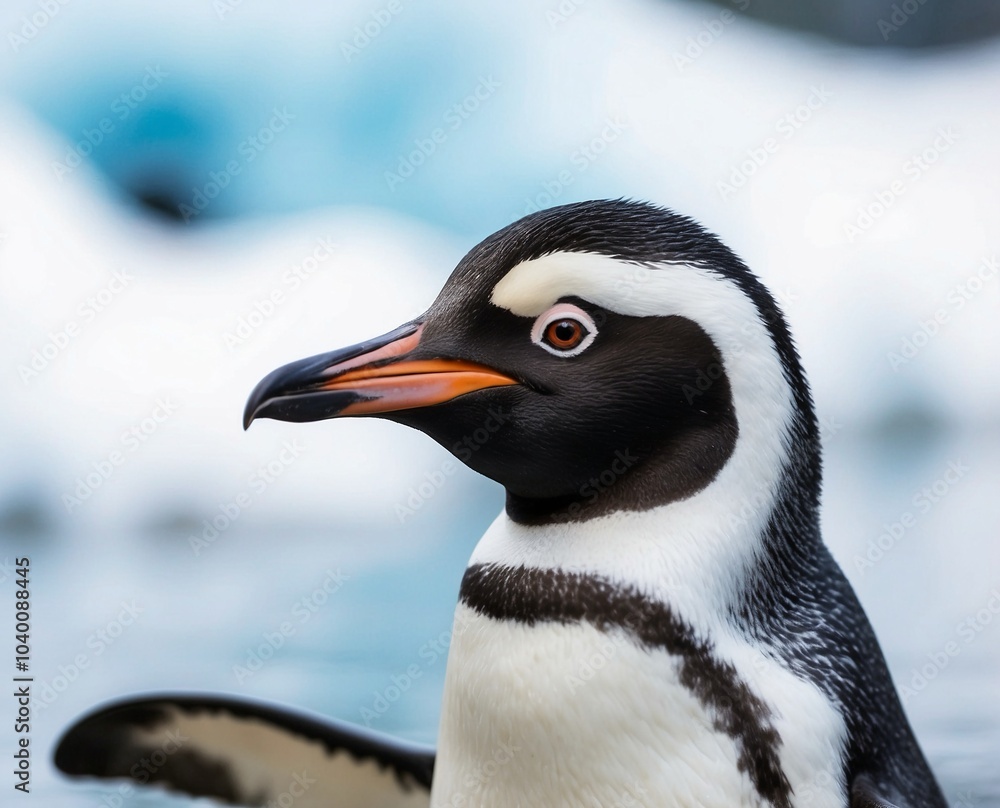 Naklejka premium close up of a penguin