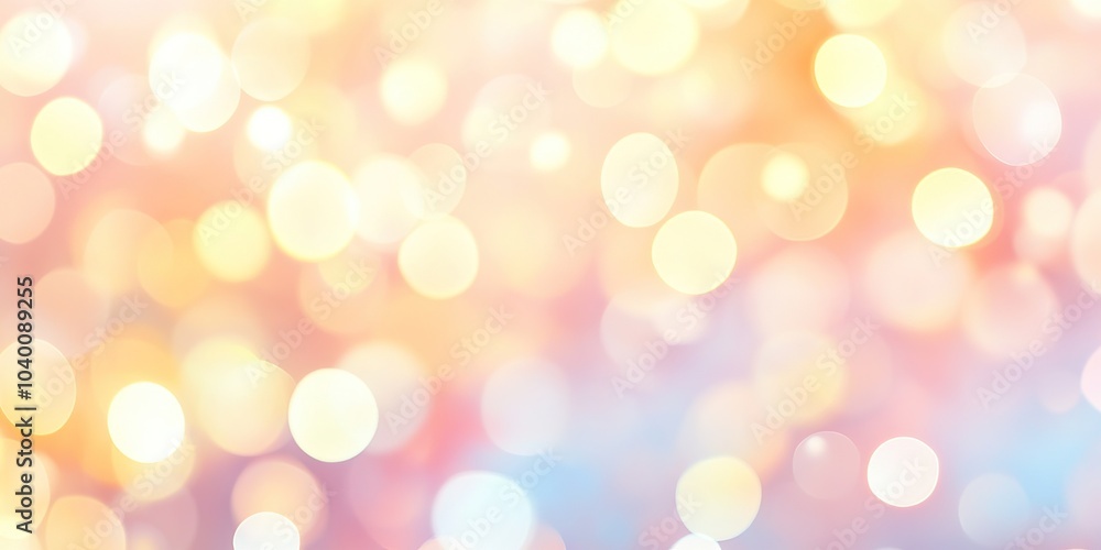 Blurred bokeh lights in gentle pastel colors with light orbs Blurred bokeh lights in gentle pastel colors with light orbs