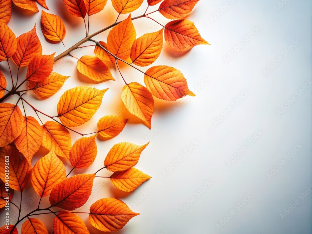 Autumn Leaves on White Background for Seasonal Decor Autumn Leaves on White Background for Seasonal Decor