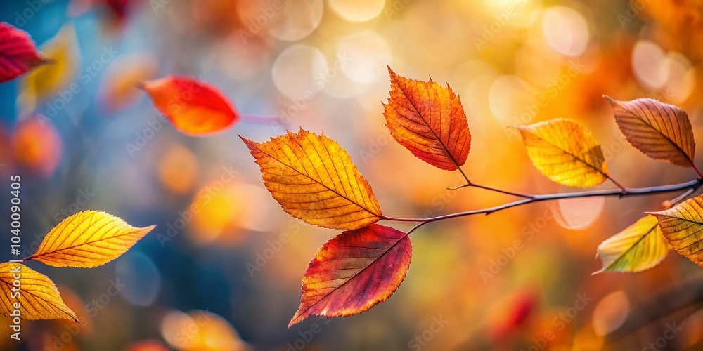 Fototapeta premium Minimalist Autumn Leaves Background with Soft Focus for Nature Photography