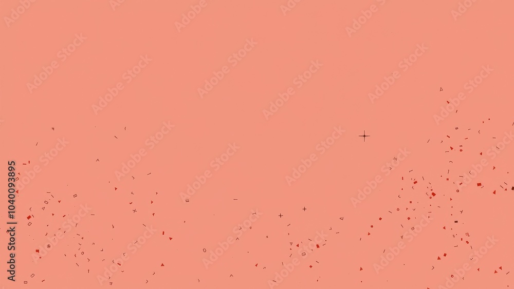 Fototapeta premium Abstract red confetti on a soft pink background.