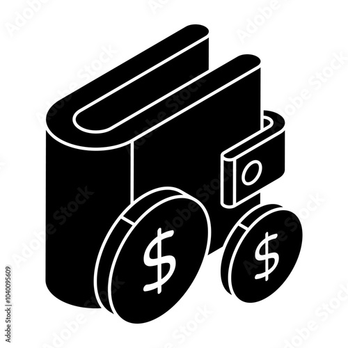 An icon design of dollar 