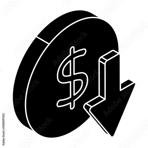 An icon design of dollar 