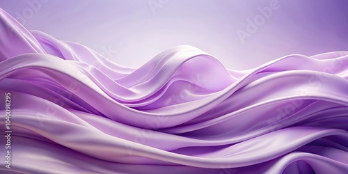 Minimalist abstract waves of soft lavender fabric