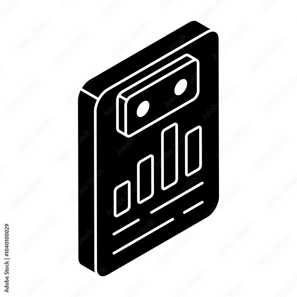 An icon design of business report An icon design of business report