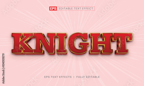 Knight 3d editable text effect