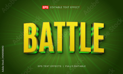 Battle 3d editable text effect