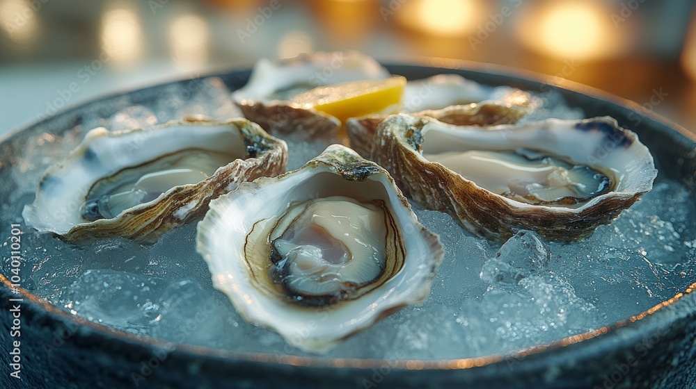 oysters inside a plate oysters inside a plate